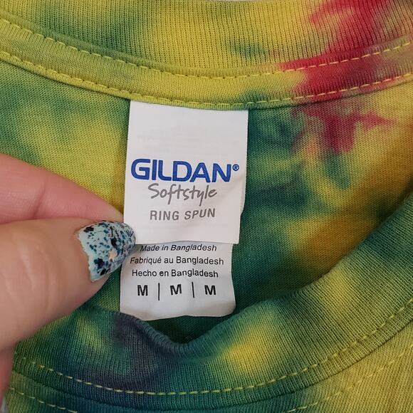 Gildan Soft Style Ring Spun Wilderness Explorer Tie Dye T-Shirt Unisex Medium - Picture 6 of 7
